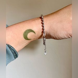 amore lavita | sterling silver beaded dangling heart bracelet